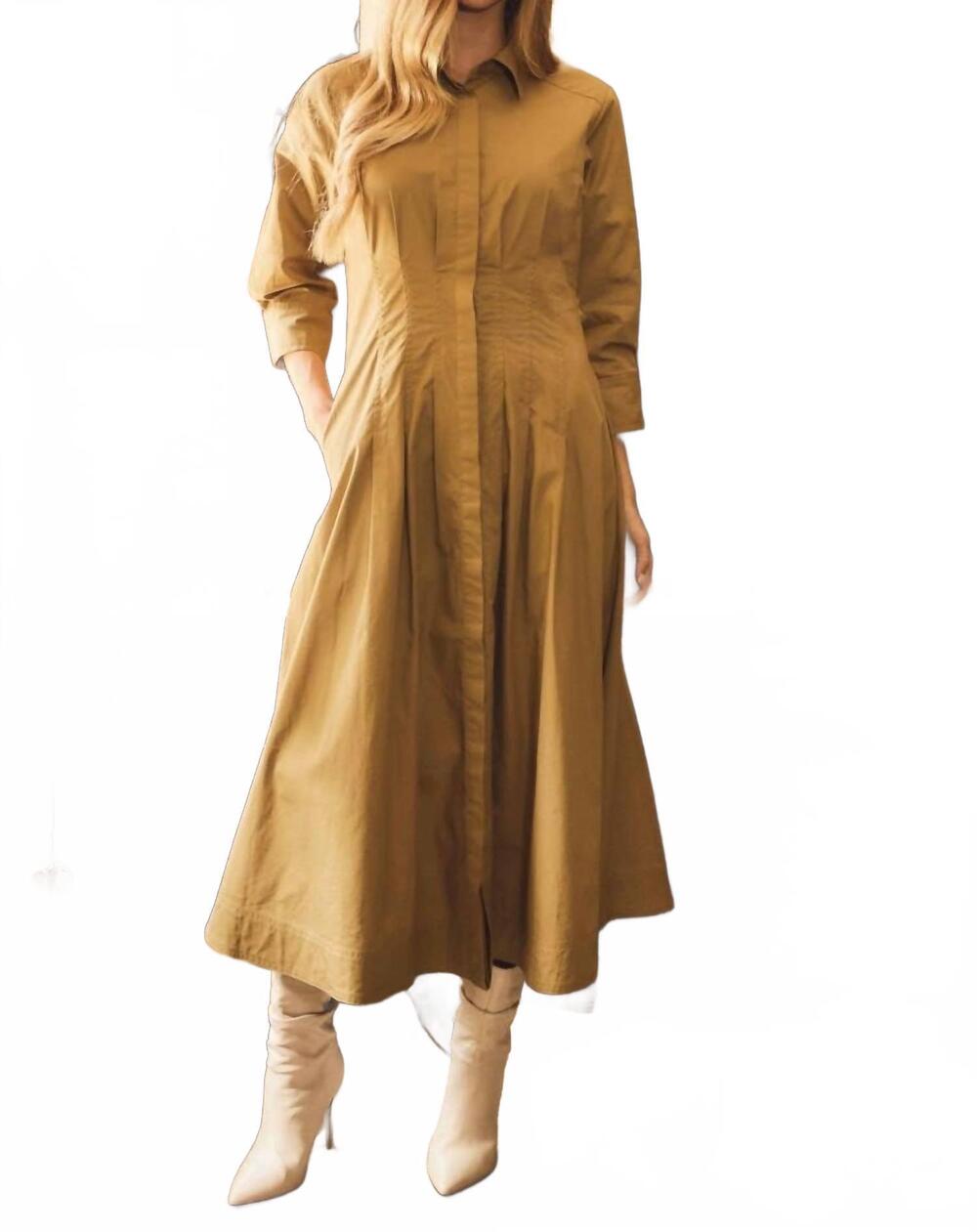 NEW ODDI button front midi shirt dress in tyme